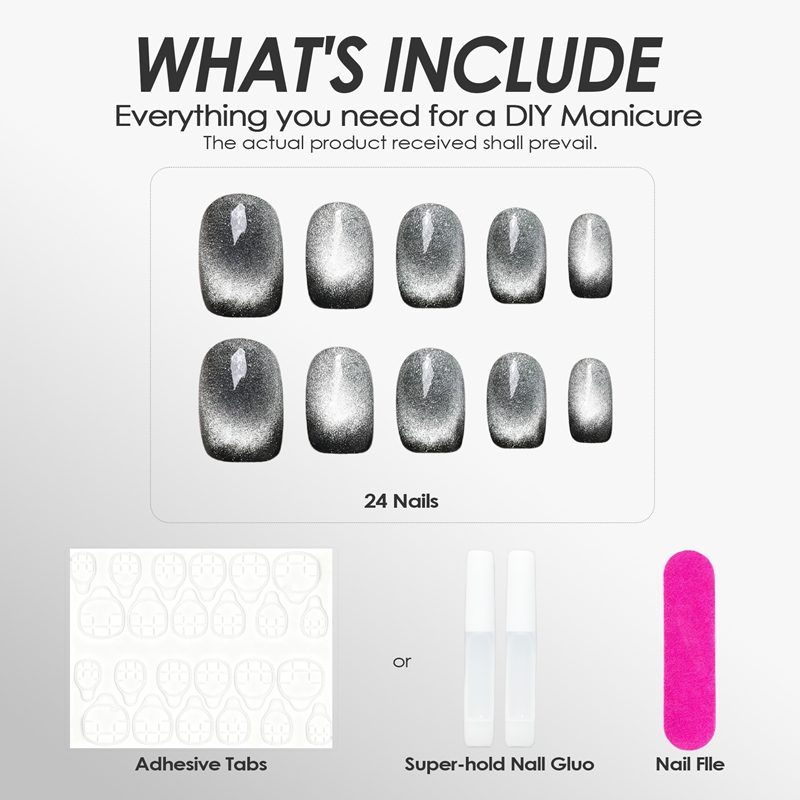 Obsidian Frost Black Nails