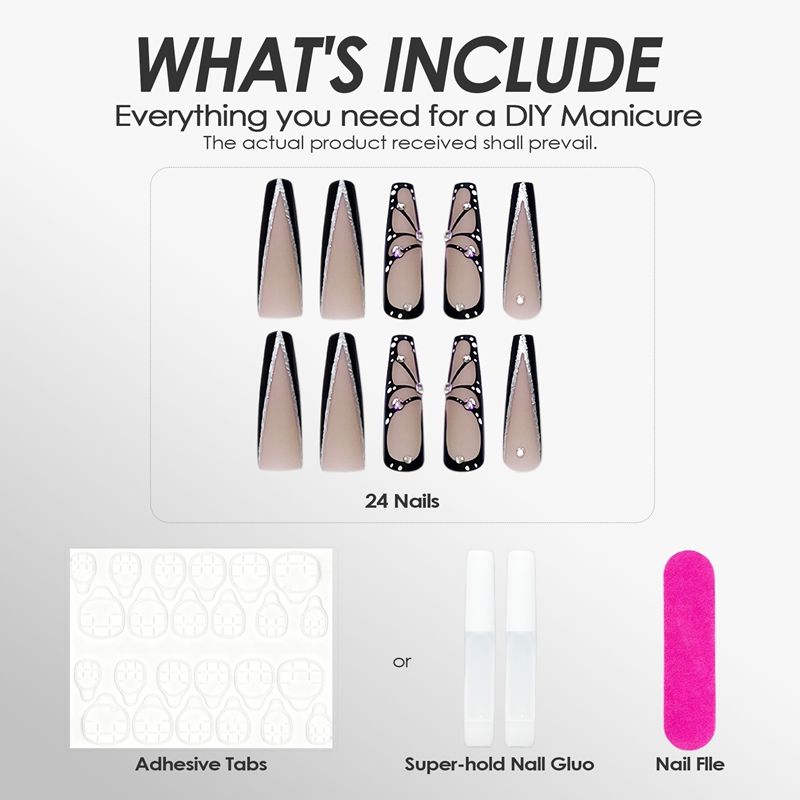 Raven Trim Purple Nails