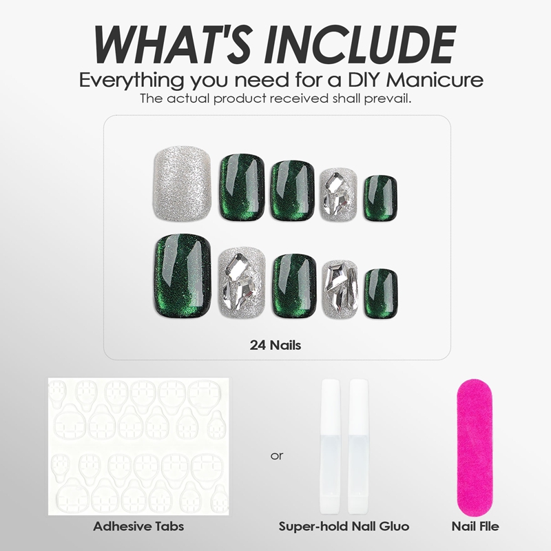Mystic Jade Green Nails