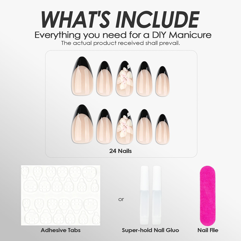 Shadow Rose Black Nails