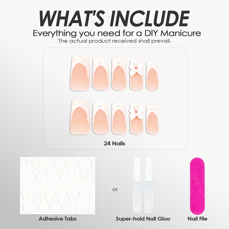 Elegant Knot Pink Nails