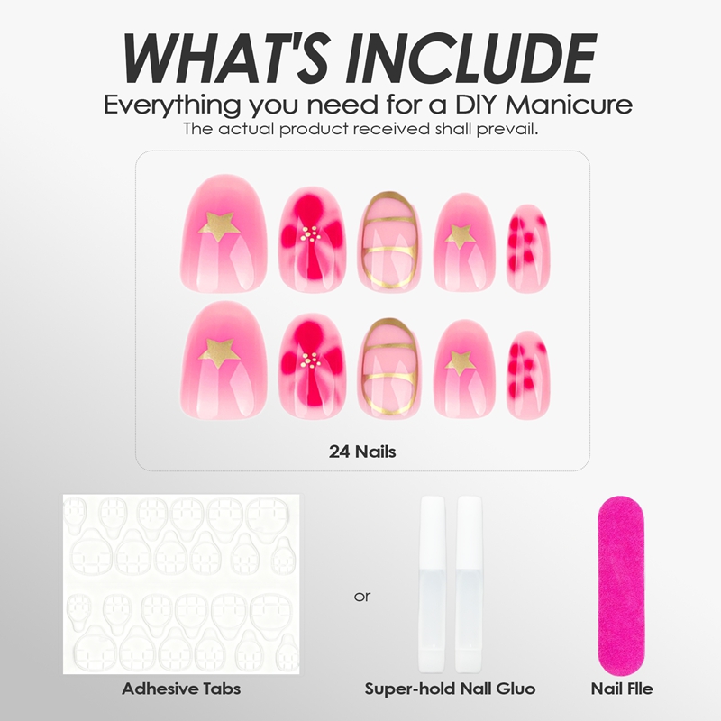 Stellar Rose Pink Nails