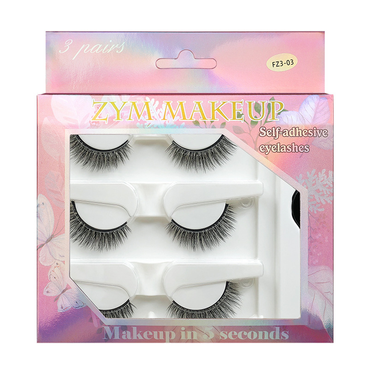 Country and Western 3 Pairs Natural Lashes