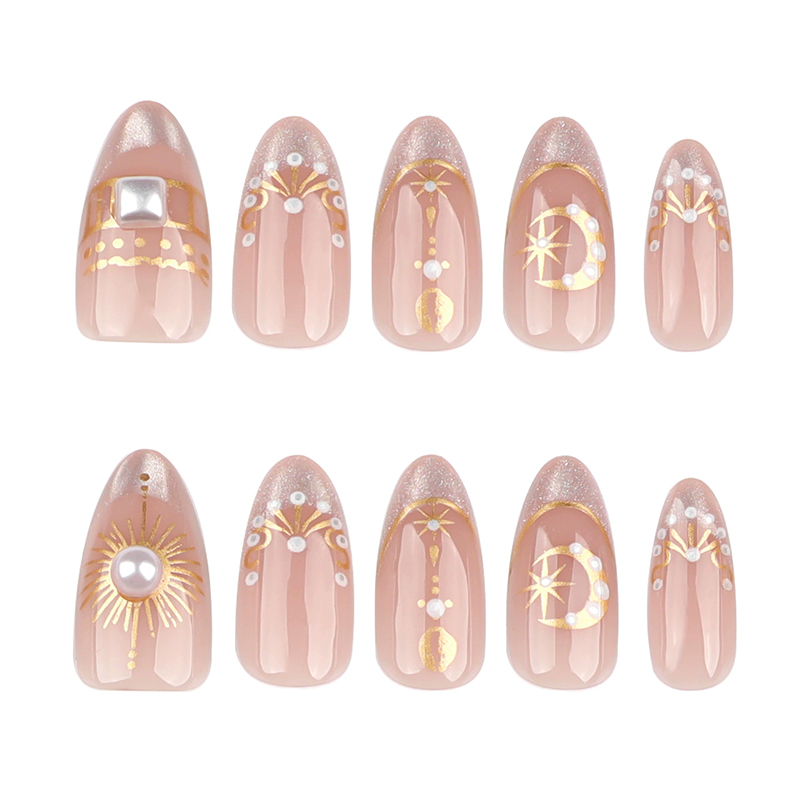 Moon Treasure Gold Nails