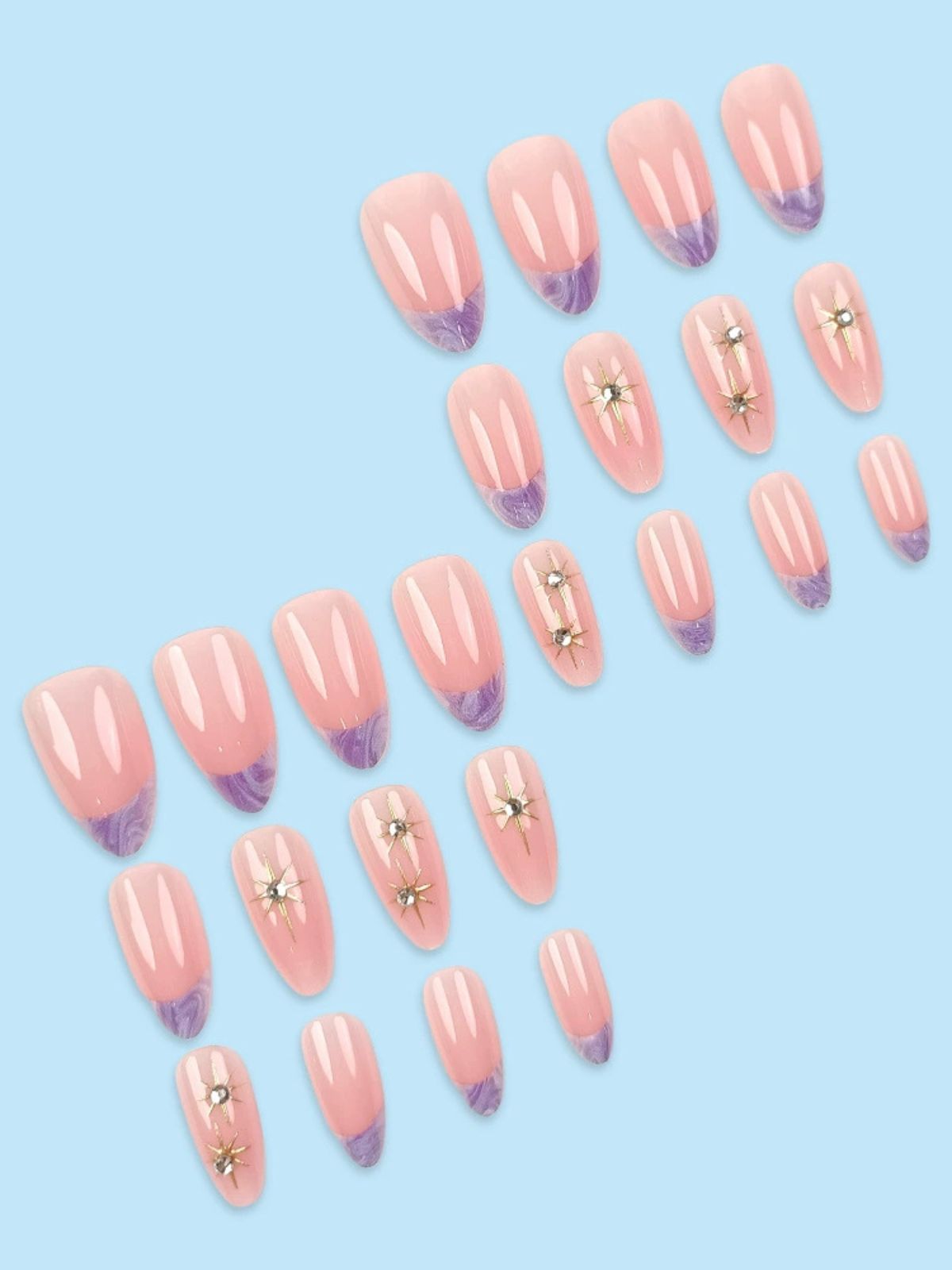 Solar Crown Purple Nails