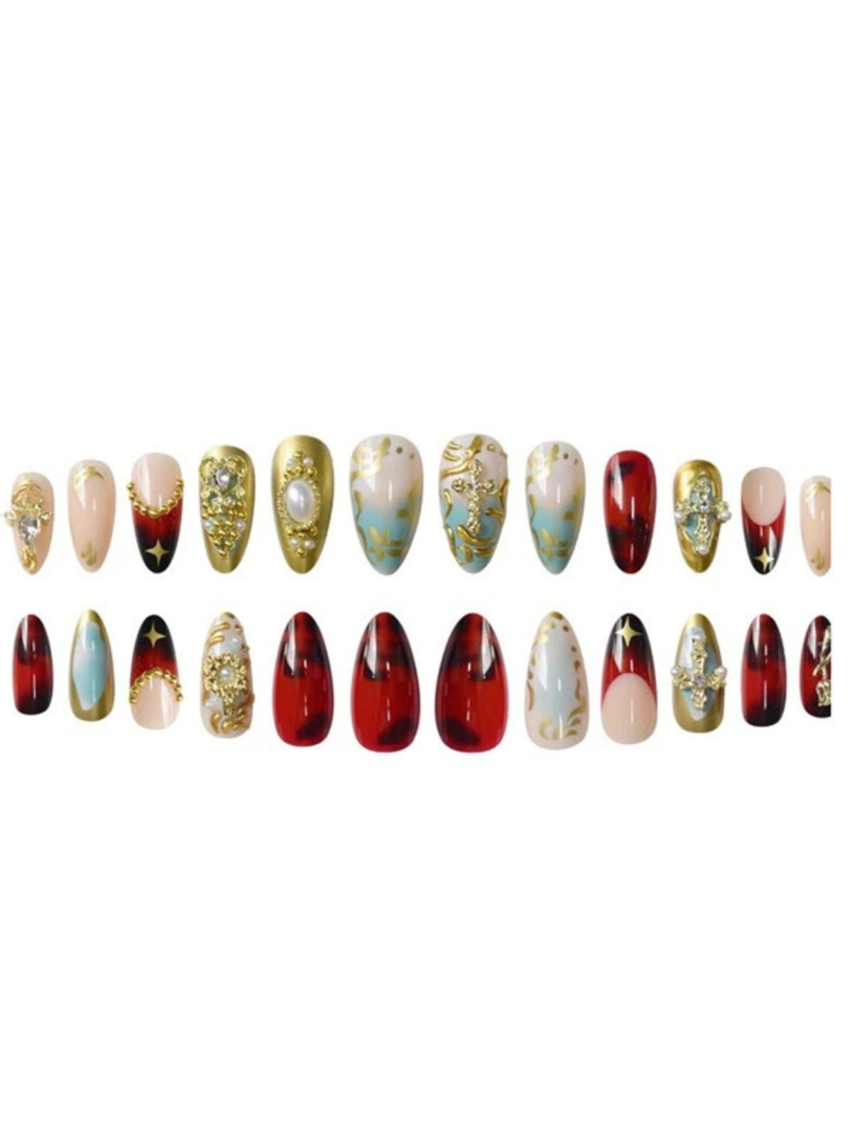 Cross Divine Black Nails