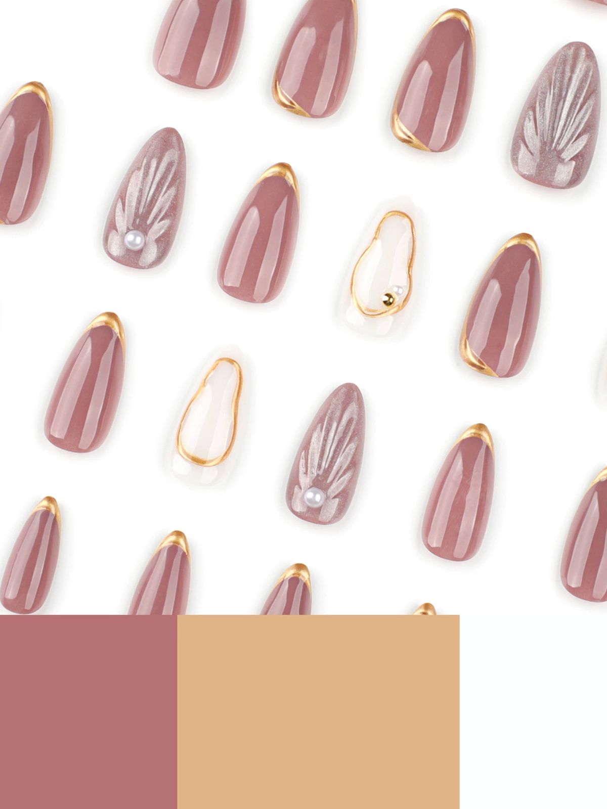 Foil Fantasy Gold Nails