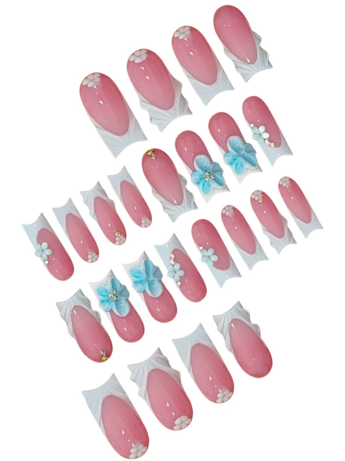 Cloud Garden Blue Nails