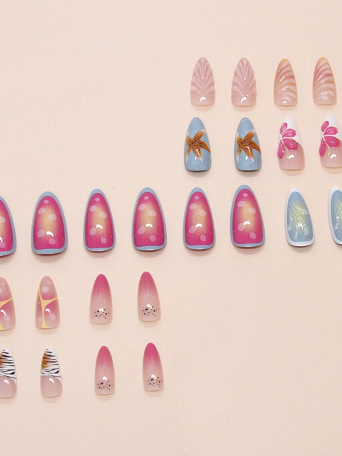 Rainbow Beach Multicolor Nails