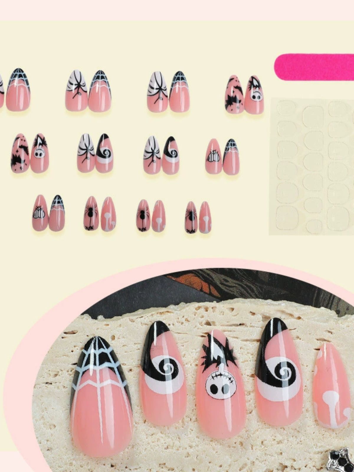 Pretty Haunted Pink Nails