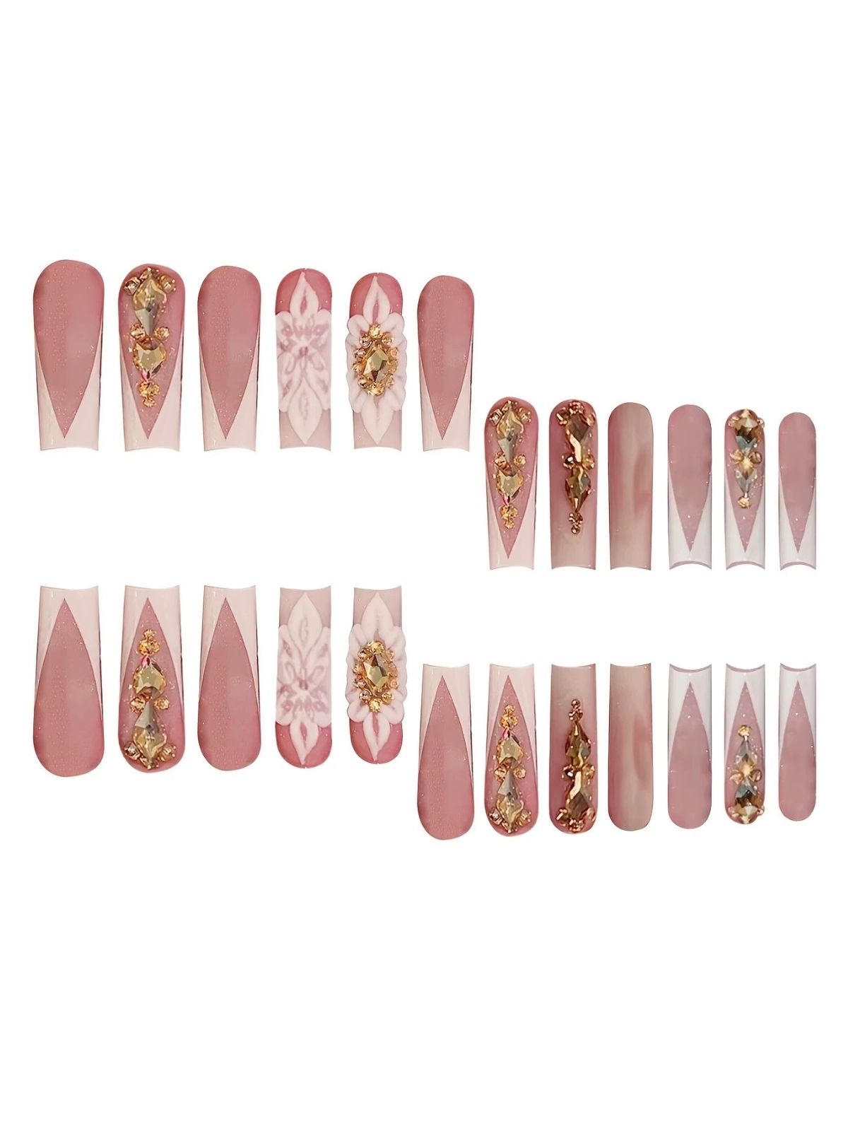 Gilded Rose Pink Nails