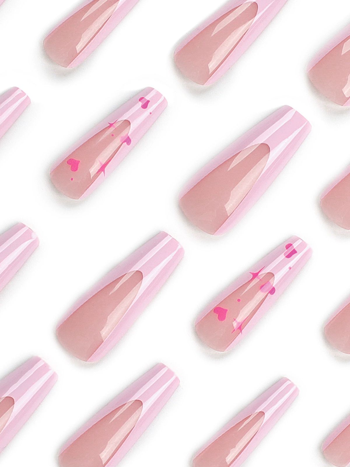 Sweet Hearts Pink Nails