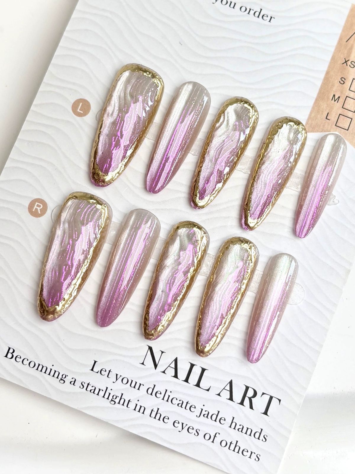 Crystal Foil Purple Nails
