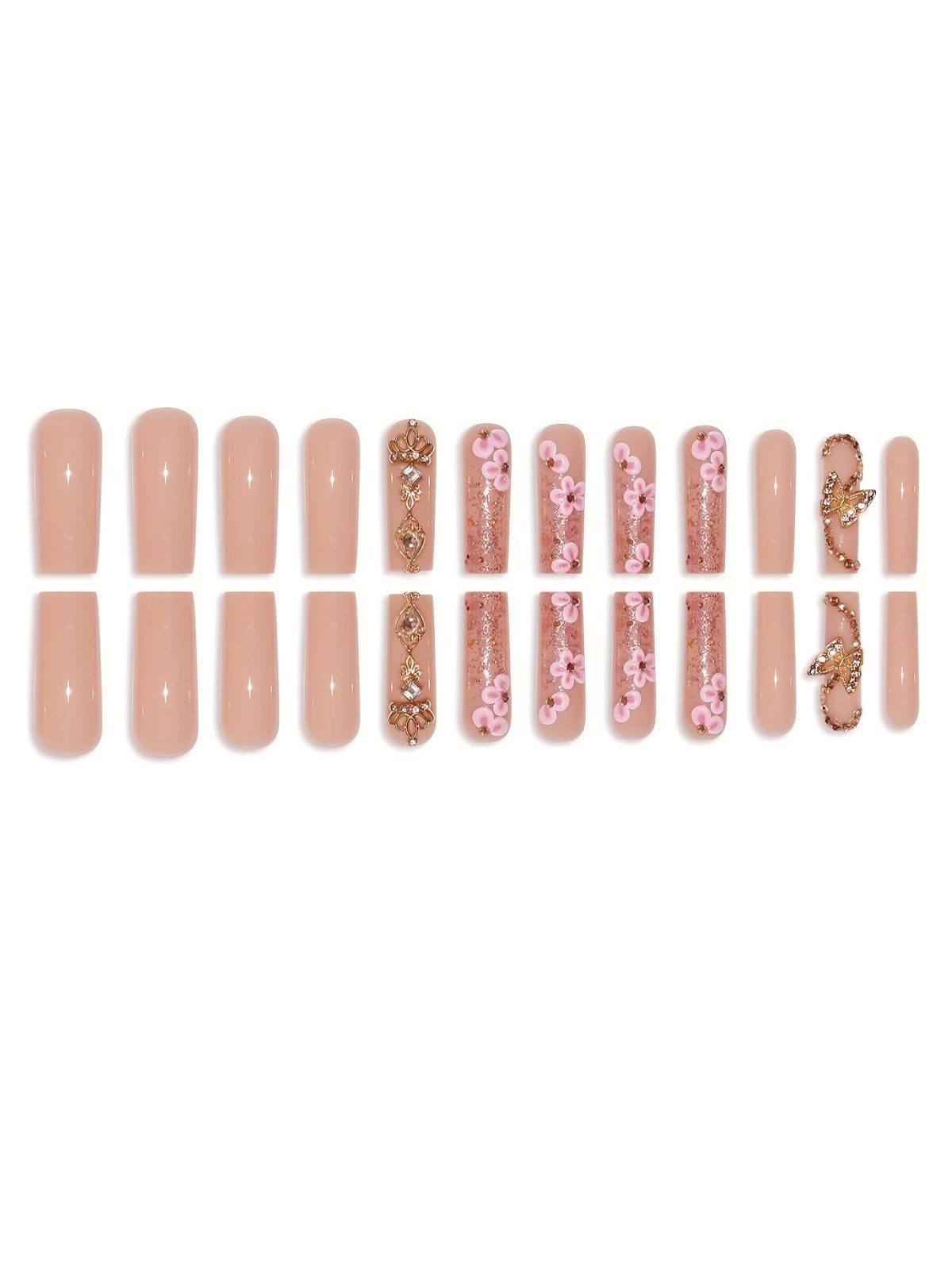 Crown Jewels Pink Nails