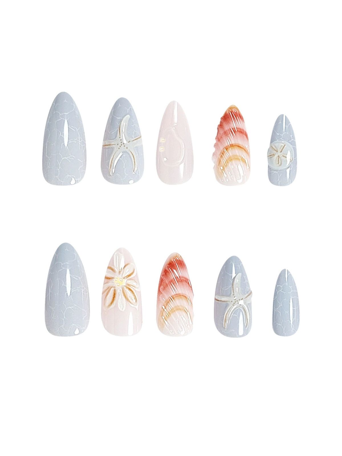 Tidal Treasures Multicolor Nails