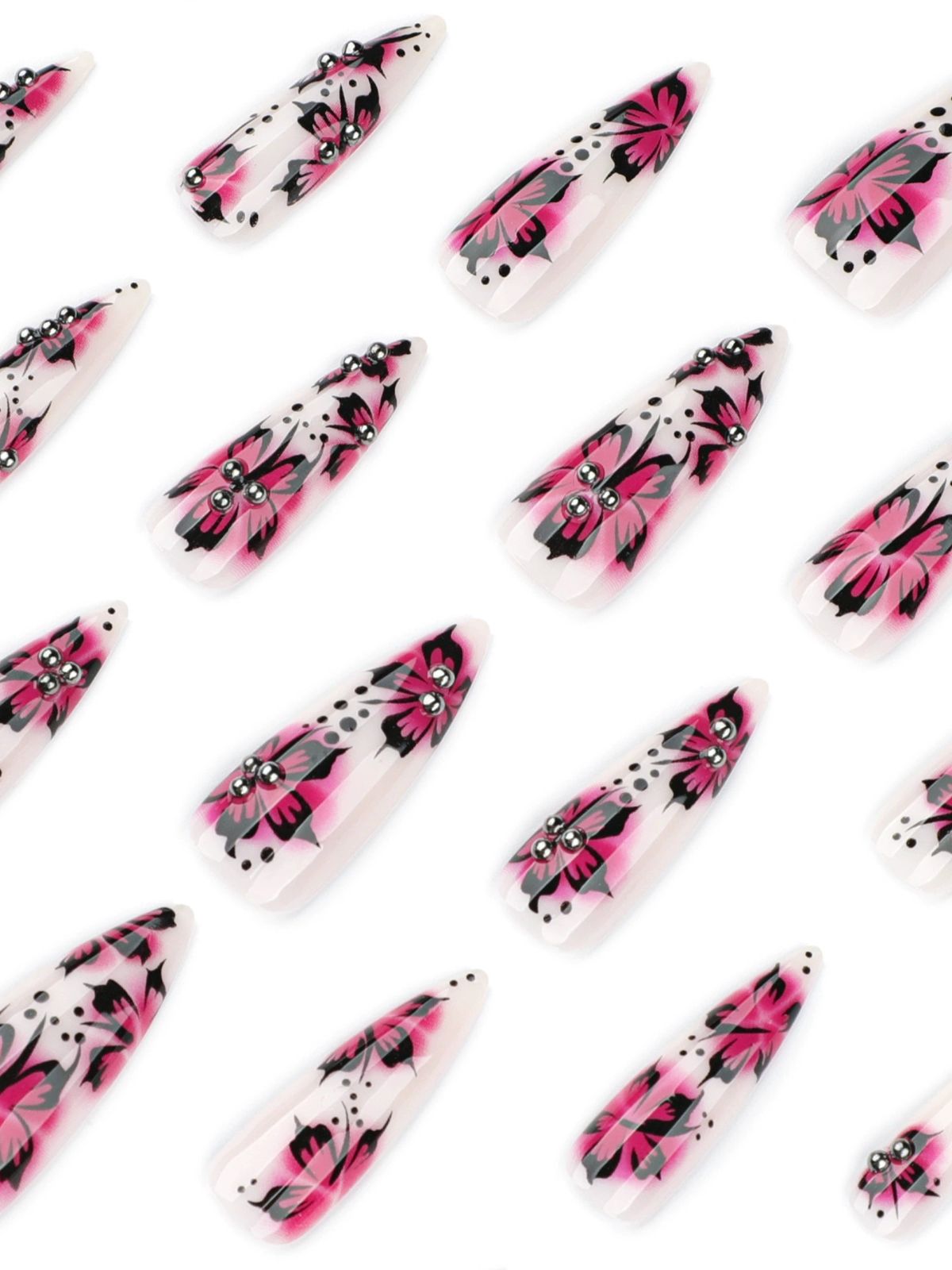 Floral Bliss Purple Nails