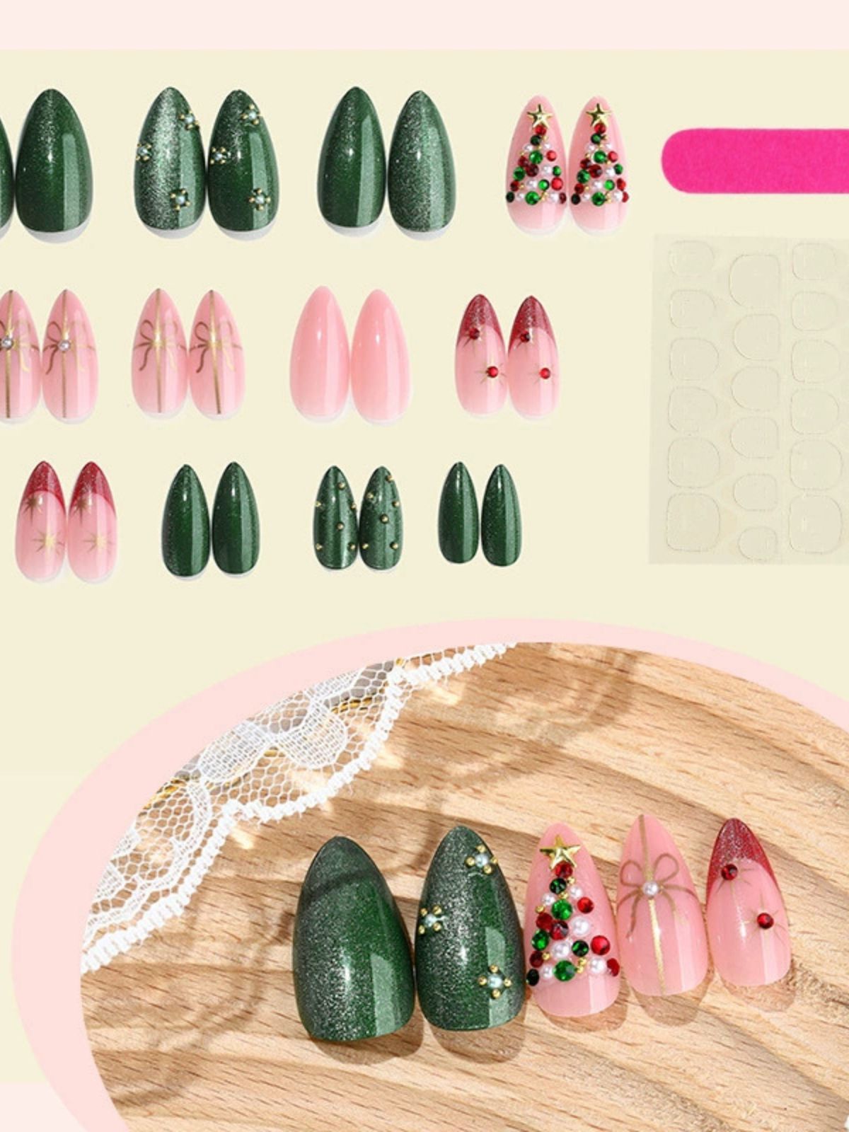 Holiday Pine Green Nails