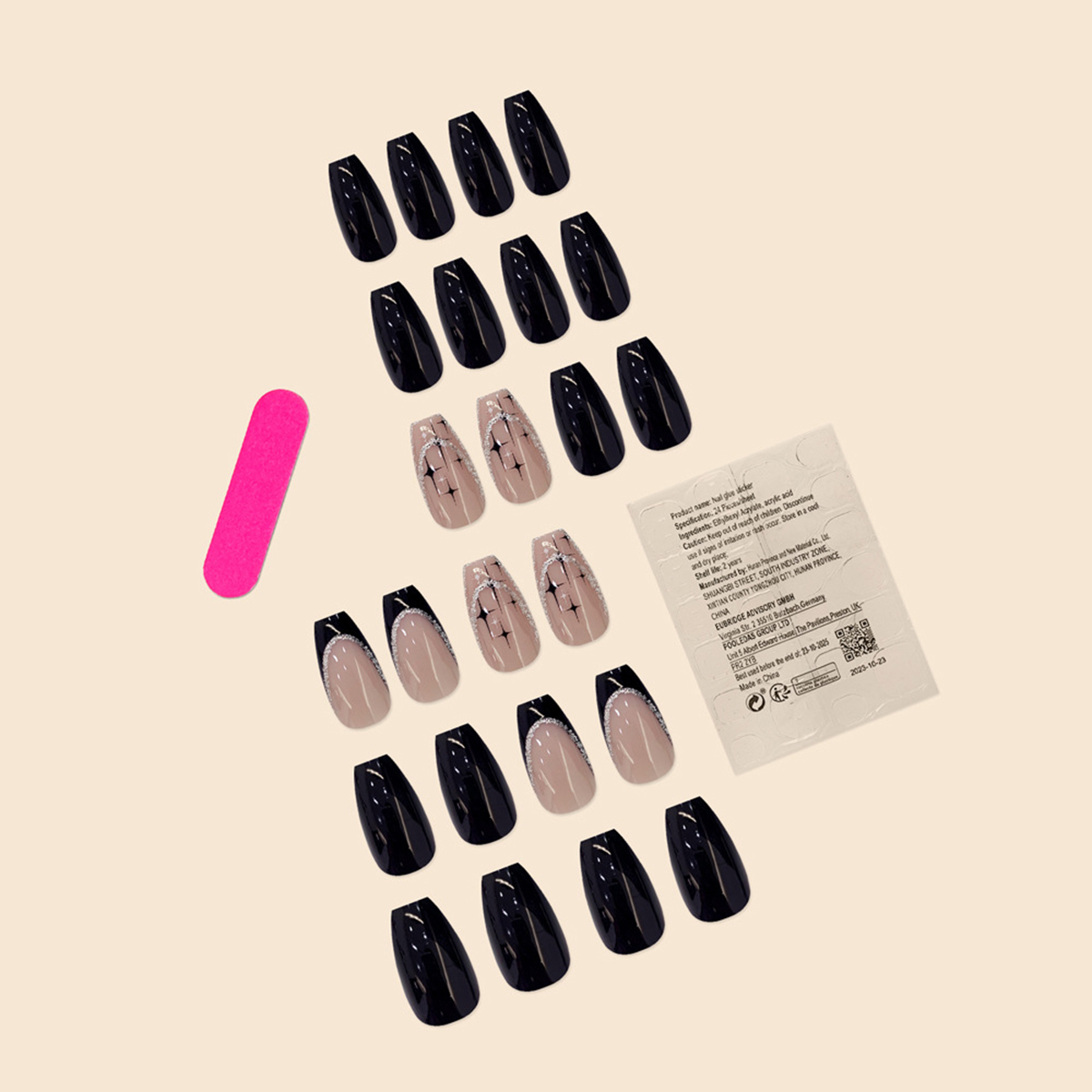 Onyx Glitter Black Nails