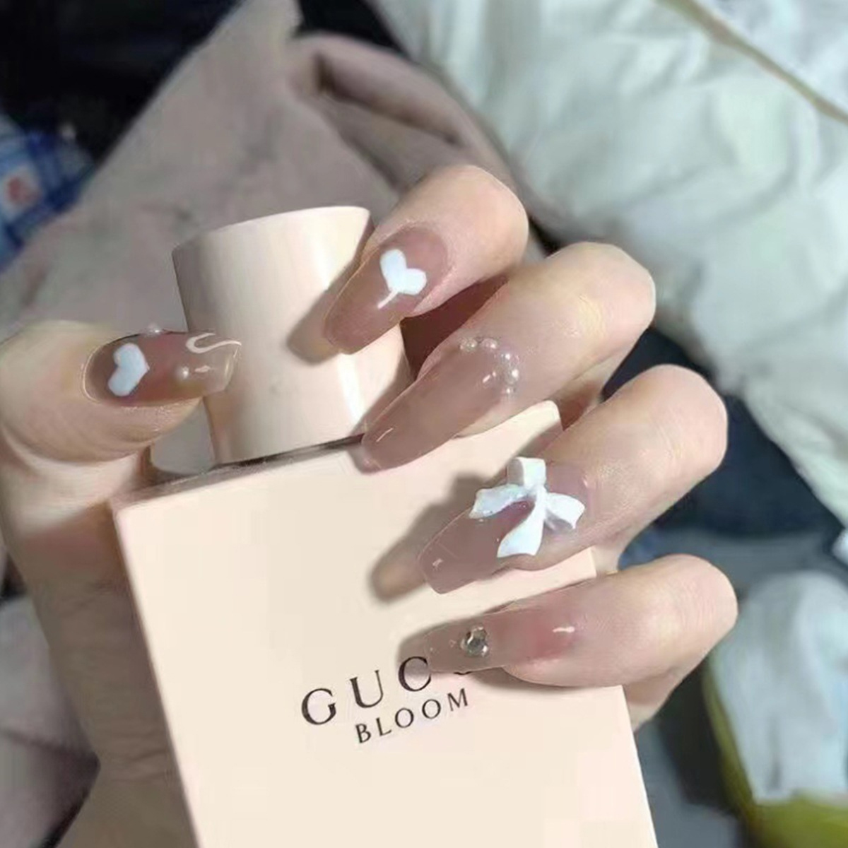 Ribbon Romance Lavender Nails
