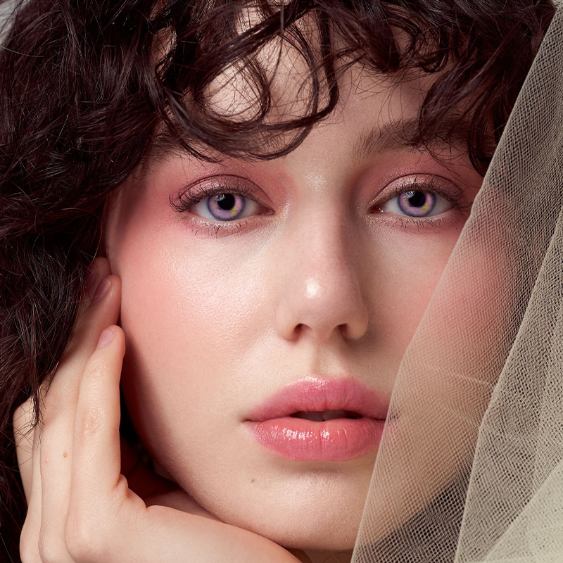 Lunar Earth Pink Costume Yearly Contact Lenses