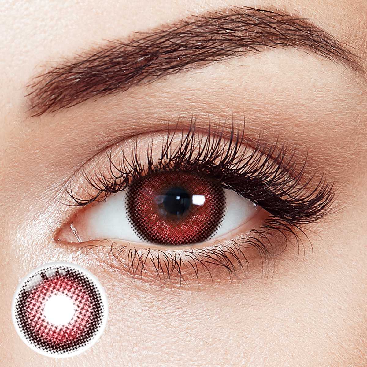 Puffstar Red Prescription Yearly Contact Lenses | 2 Pcs