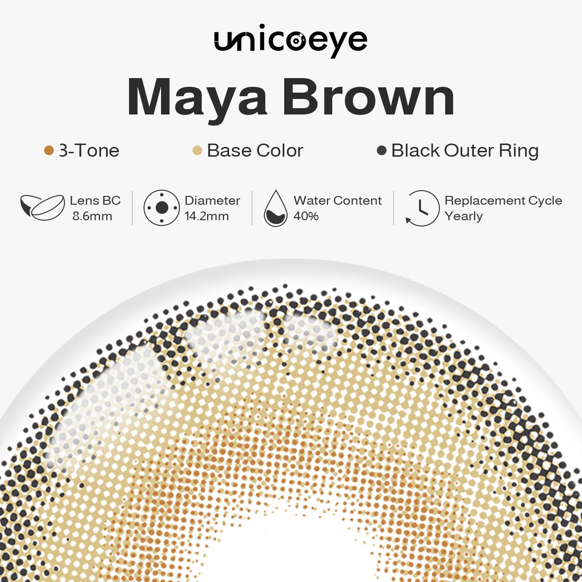 Maya Brown Yearly Contact Lenses