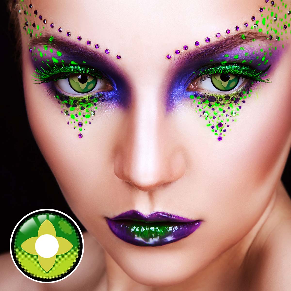 Clover Green Costume Yearly Contact Lenses