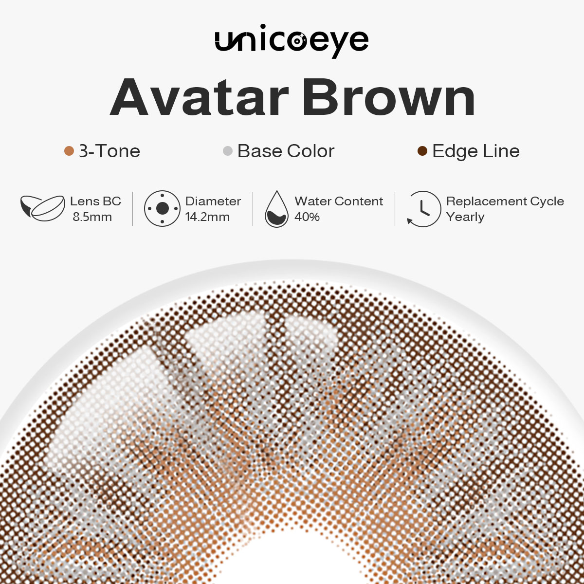 Avatar Brown Yearly Contact Lenses | 2 Pcs