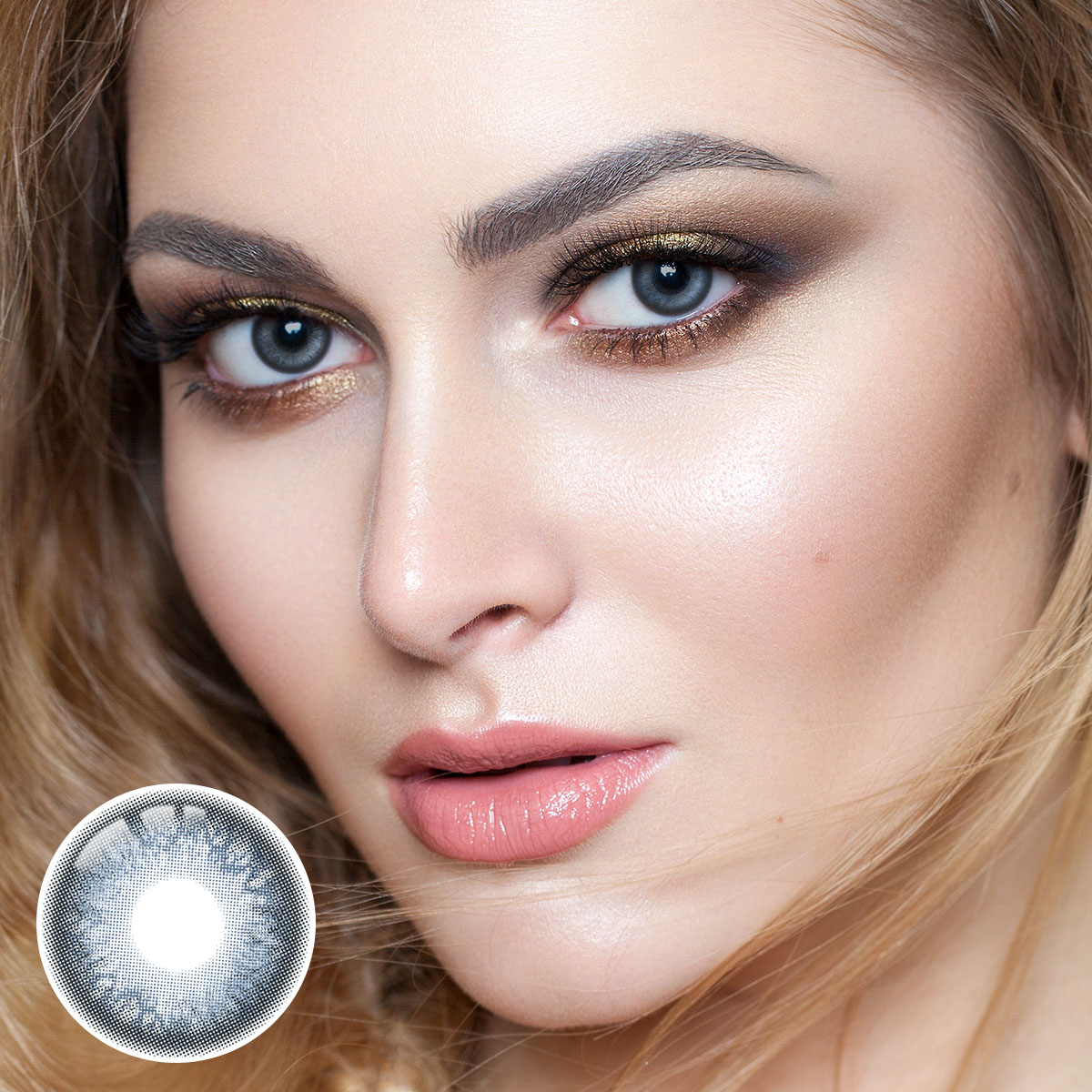 Ice Valley Blue Prescription Yearly Contact Lenses