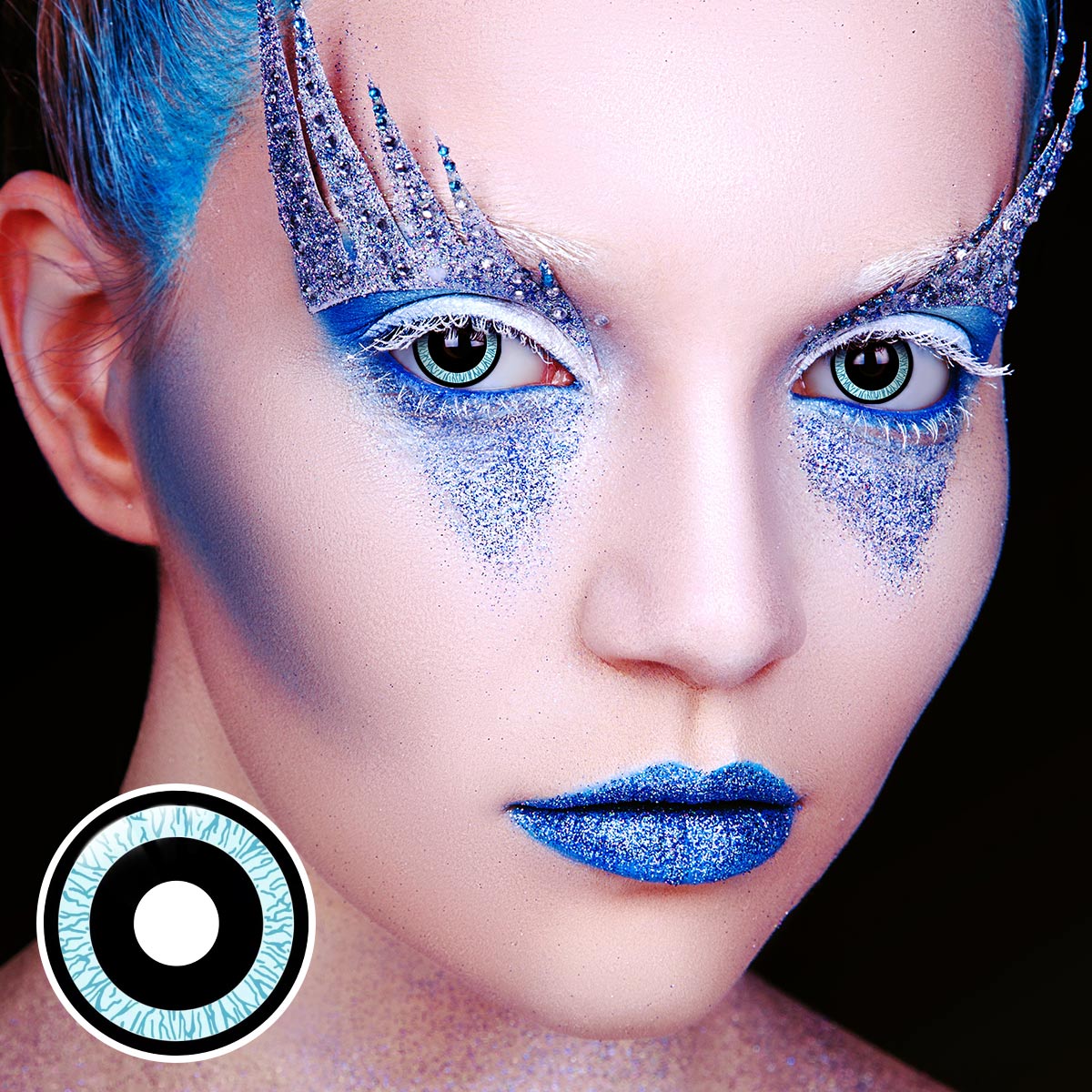 Eagle Nebula Blue Costume Yearly Contact Lenses