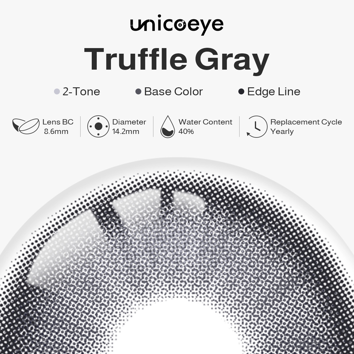 Truffle Gray Prescription Yearly Contact Lenses