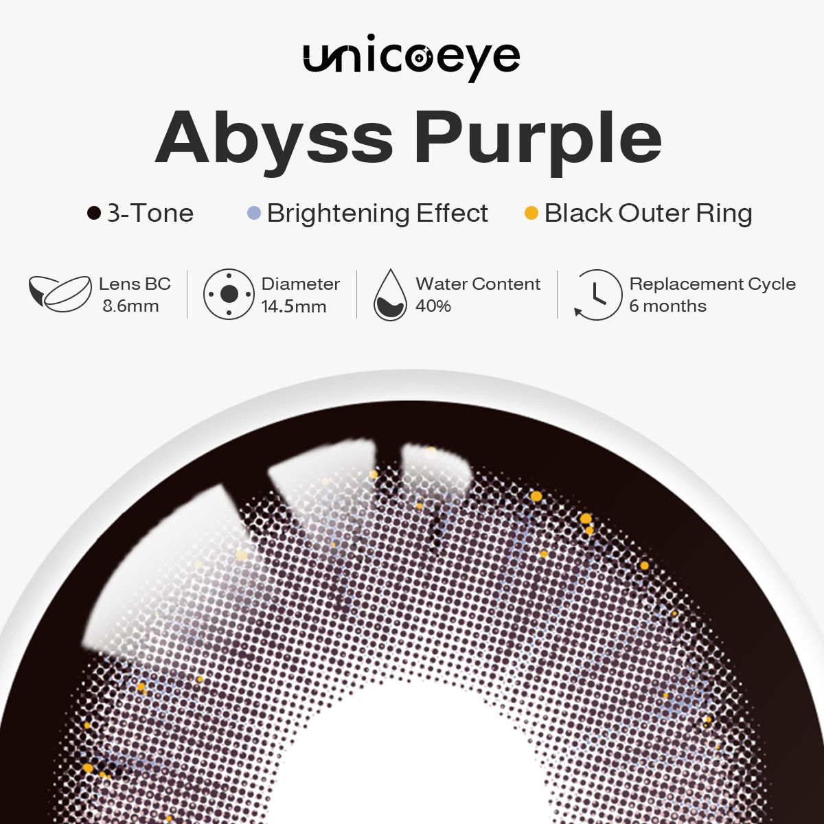 Luminous Abyss Purple 6 Month Contact Lenses | 2 Pcs