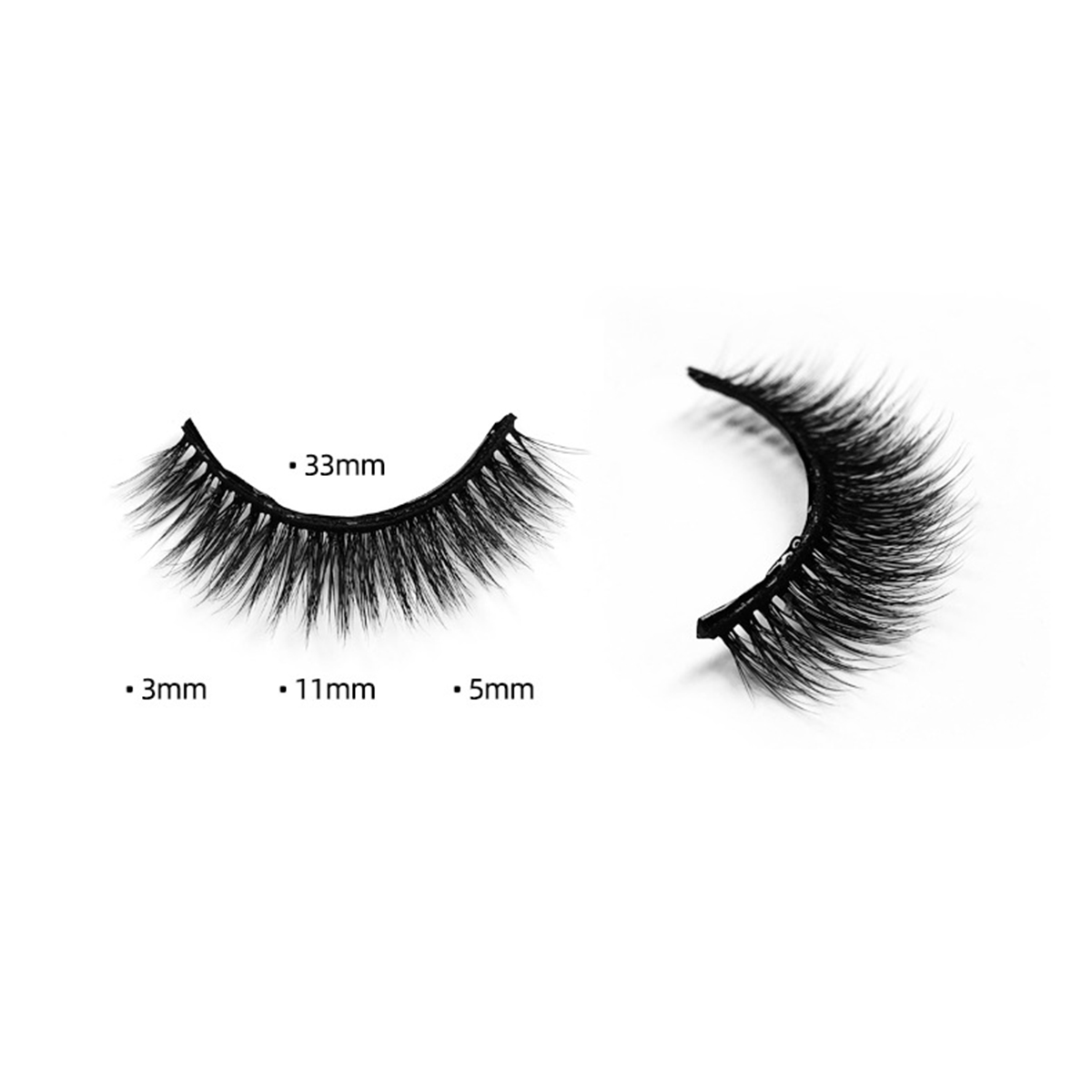 Country and Western 3 Pairs Natural Lashes