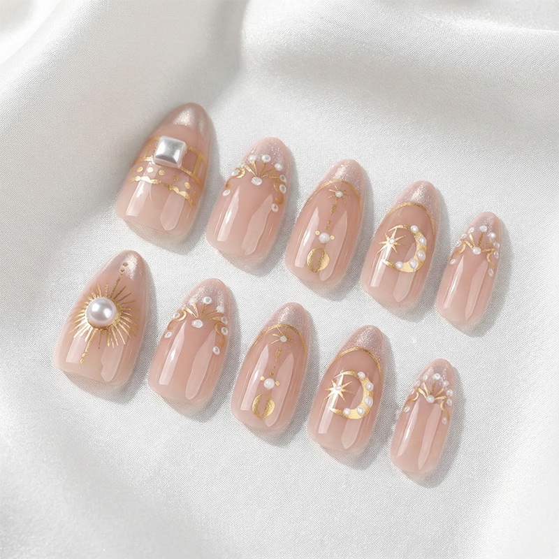 Moon Treasure Gold Nails