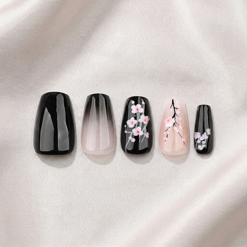 Mystic Plum Black Nails