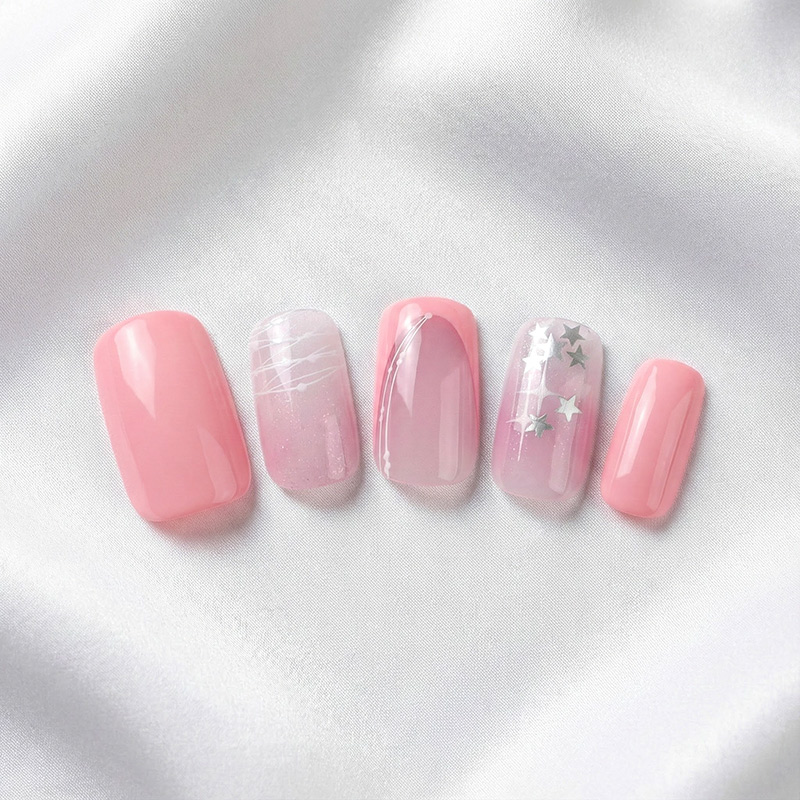 Astral Glow Pink Nails