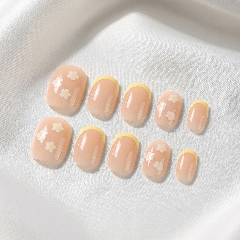 Fresh Flowers Pink Nails