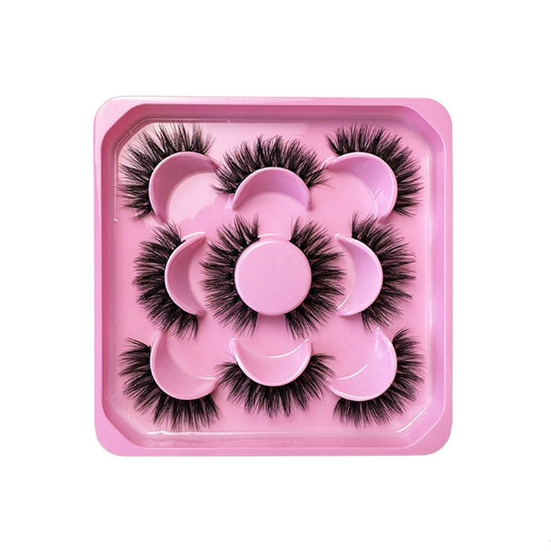 Velvet Fringe 5 Pairs Natural Glue-on Lashes