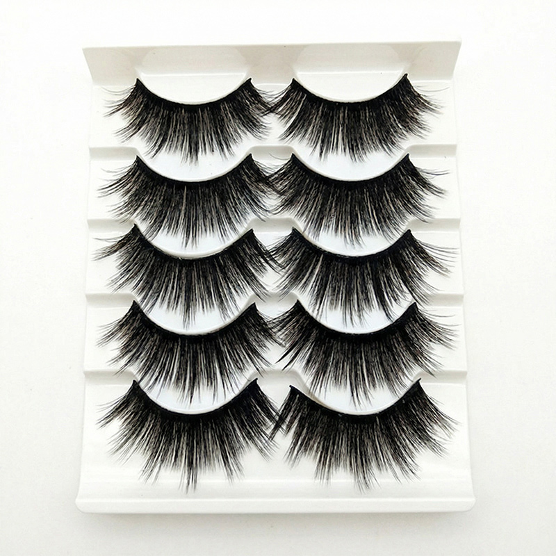 Wild Rose 5 Pairs Natural Glue-on Lashes