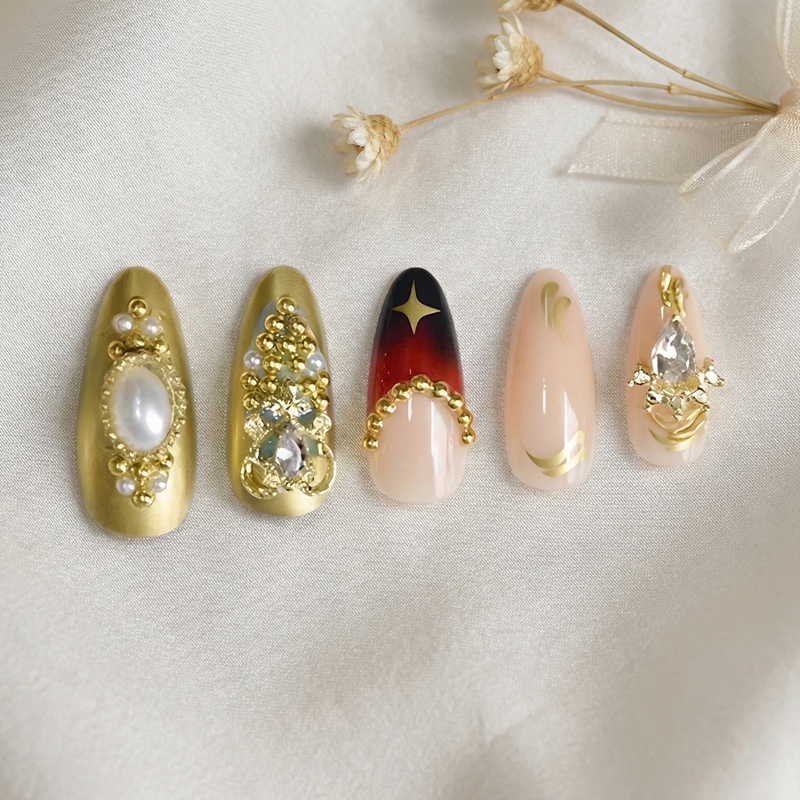 Cross Divine Black Nails