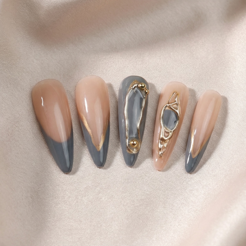 Cobalt Crown Blue Nails