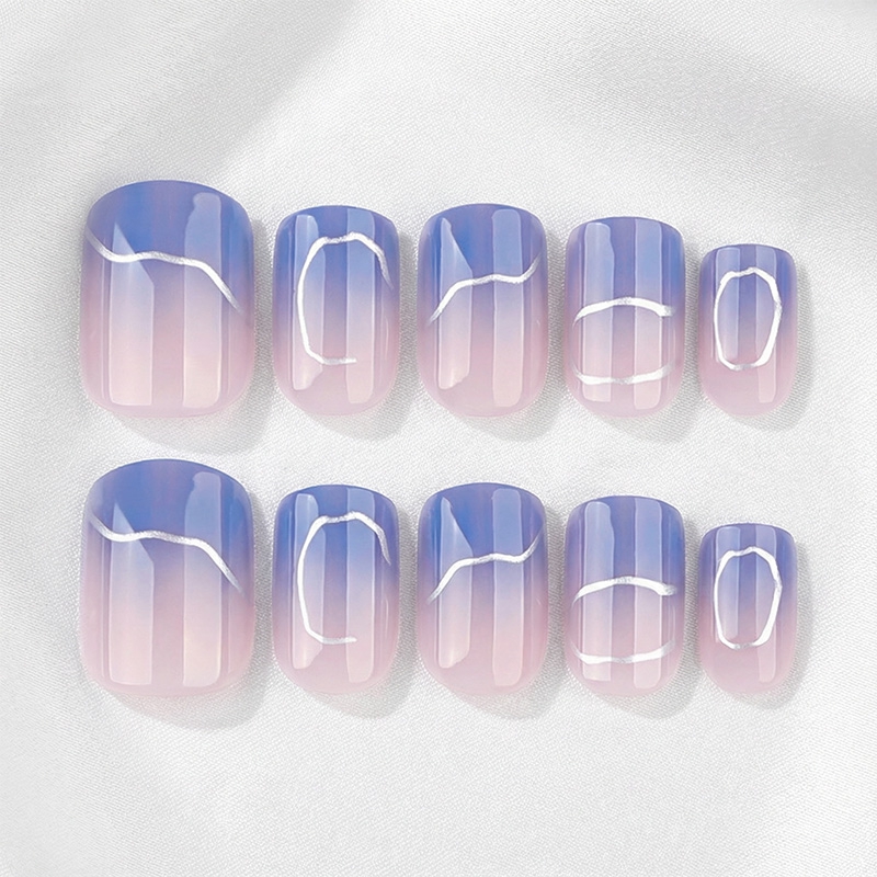 Starlit Path Blue Nails