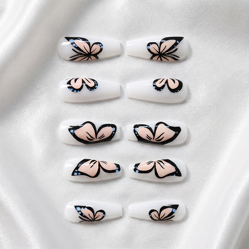 Butterfly Blush Pink Nails