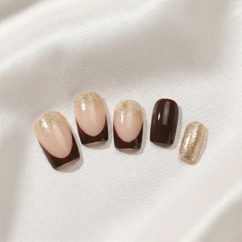 Cocoa Twinkle Brown Nails