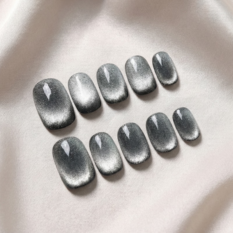 Obsidian Frost Black Nails