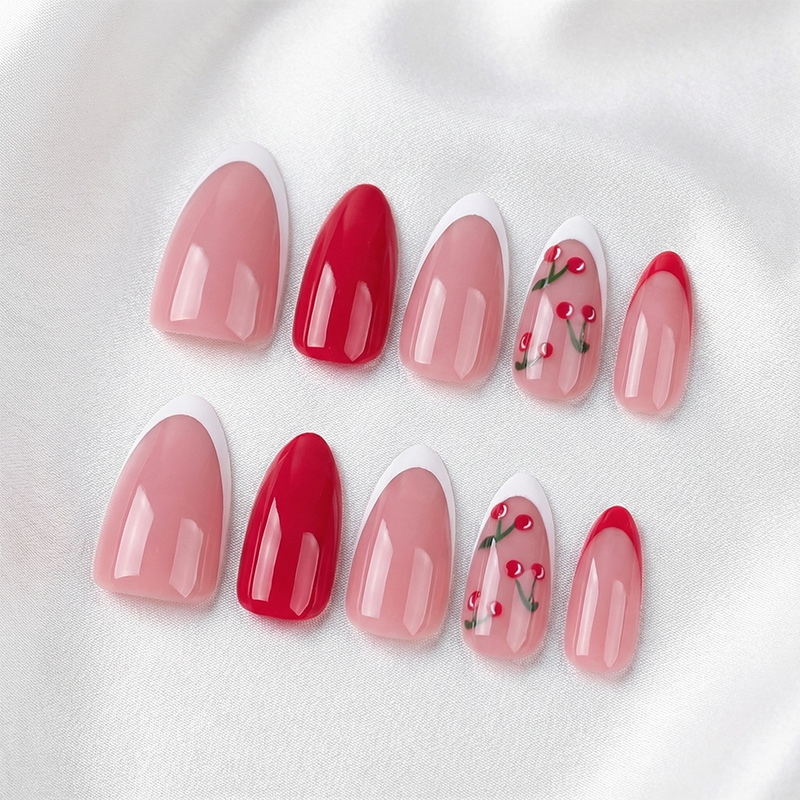 Cherry Crush Pink Nails