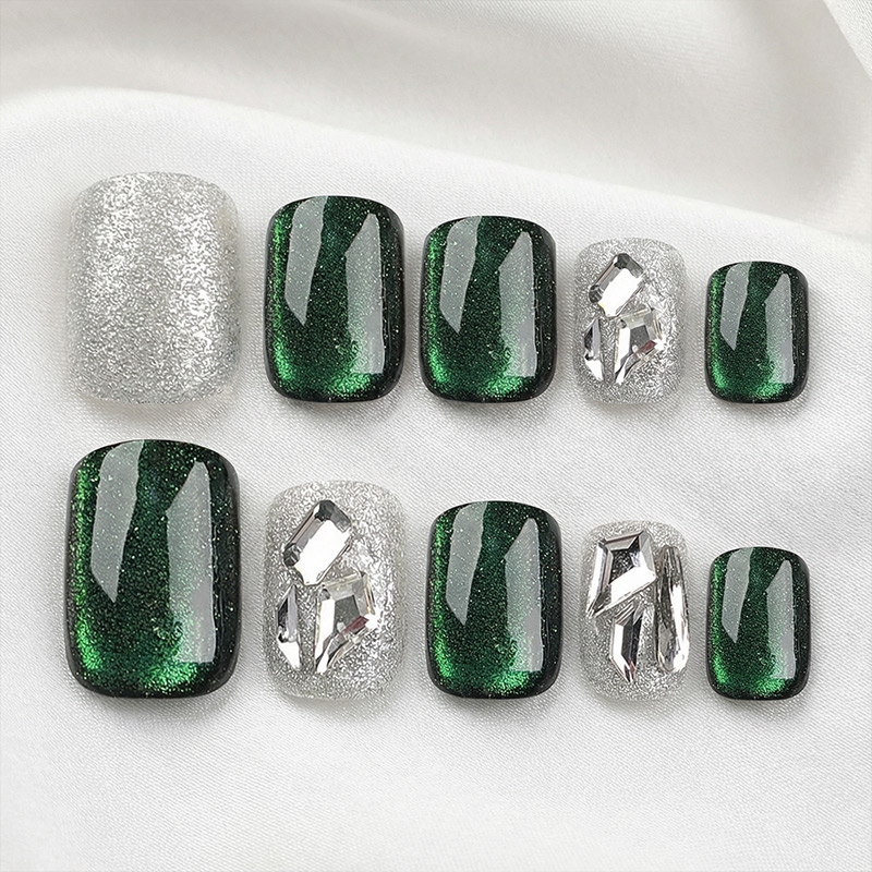 Mystic Jade Green Nails