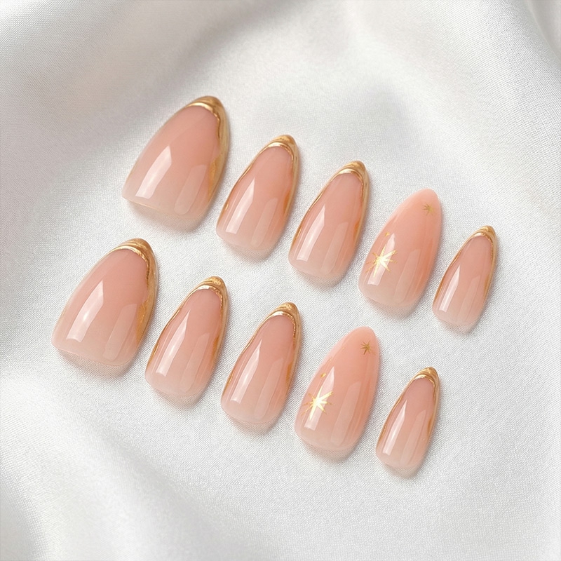 Radiant Muse Gold Nails