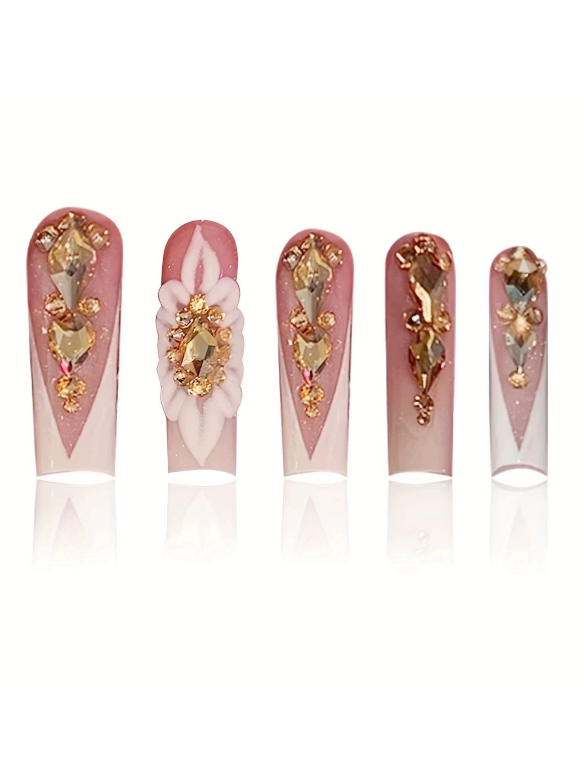Gilded Rose Pink Nails