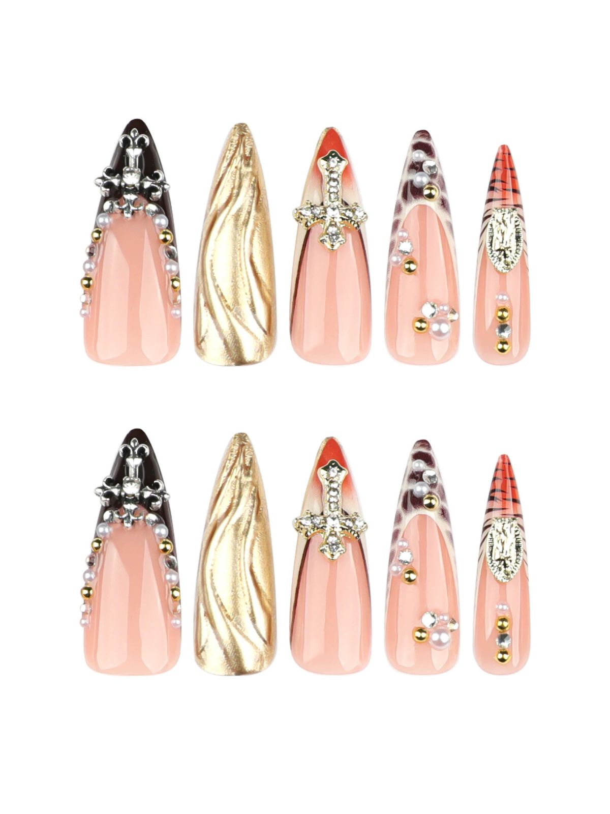 Wild Glamour Multicolor Nails